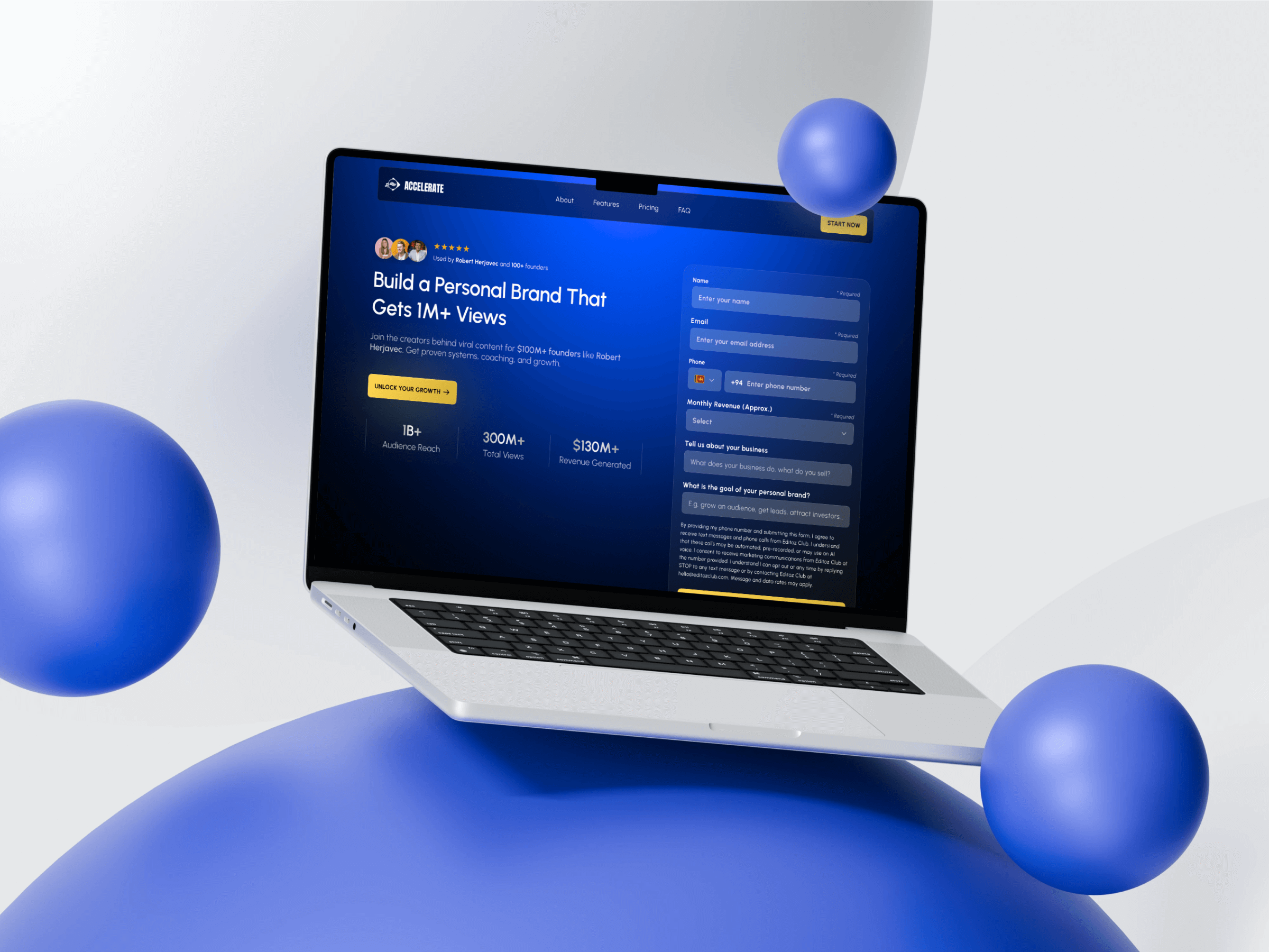 Personal Branding Agency Landing Page UI/UX Design - Sehan Weerasekara